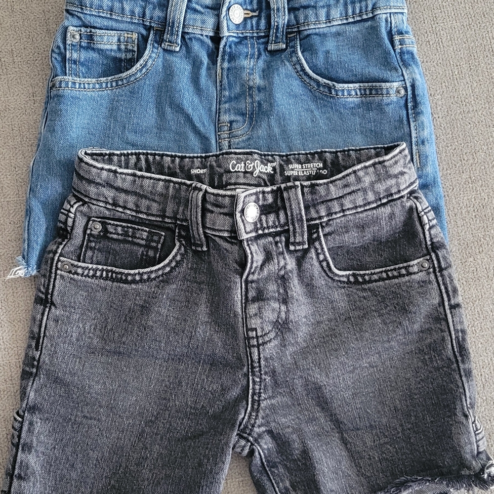 Cat & Jack Blue and Gray Denim Shorts